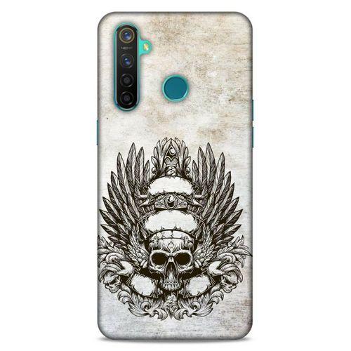 Lopard Oppo Realme 5 Pro Uyumlu Kılıf Tattoo's (6) Silikon Kılıf Siyah Gri
