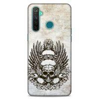 Lopard Oppo Realme 5 Pro Uyumlu Kılıf Tattoo's (6) Silikon Kılıf Siyah Gri