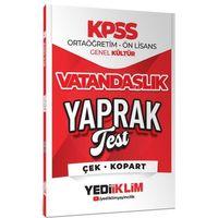 2026 KPSS Ortaöğretim Ön Lisans Vatandaşlık Çek Kopart Yaprak Test Yediiklim Yayınları