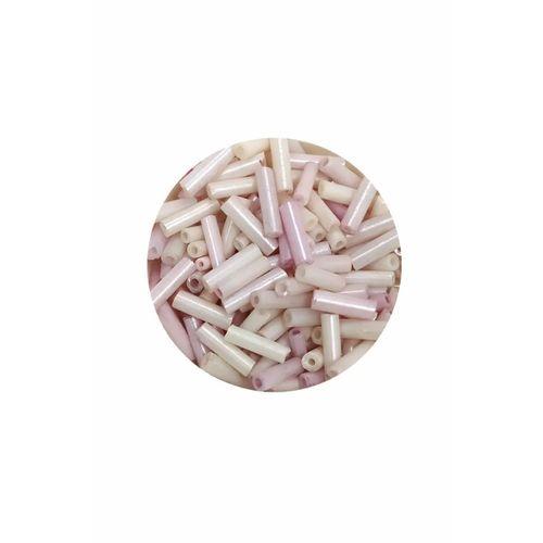 Uzun Boru Kesme Boncuk Çap 2mm Uzunluk 10 mm - 20 Gram - Mat Beyaz - BNC263