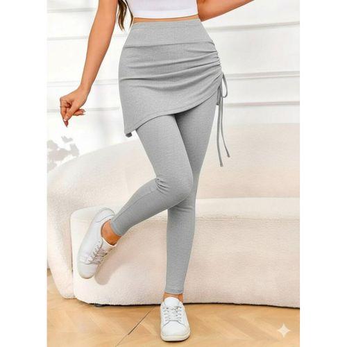 Kadın Yüksek Bel Yandan Büzgülü Alttan Uzun Kaşkorse Tayt Etek