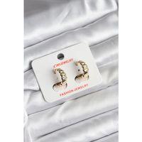 14K Gold Renk Kaplama CM Kadın Küpe