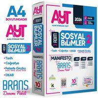 2026 YKS AYT Sosyal Bilimlerin (2) Manifestosu BRANŞ Deneme Paketi 10lu Dijital Çözümlü