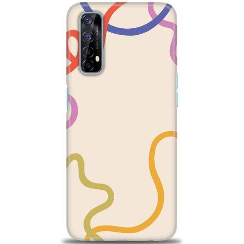 Realme 7 Kılıf HD Baskılı Kılıf - Renk Çizgileri + Tam Ekran Koruyucu