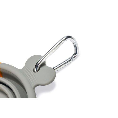 Beeztees Köpek Mama ve Su Kabı, Teleskopik, Turuncu, Silikon, 15,5cm, 750ml