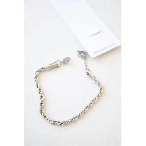 Burgu Çelik Bileklik 3mm - Gümüş