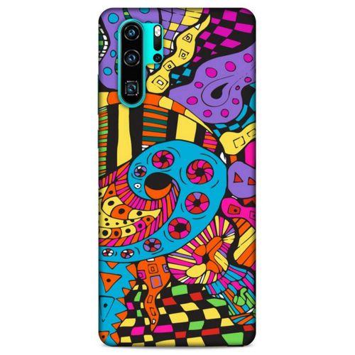 Lopard Huawei P30 Pro Uyumlu Kılıf Soyut Sanat (23) Baskılı Ultra Koruma Kılıfı