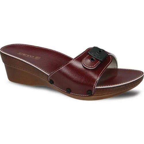 Ceyo 9927ı Minelli Topuklu Kırmızı Ortopedik Kadın Terlik