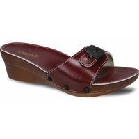 Ceyo 9927ı Minelli Topuklu Kırmızı Ortopedik Kadın Terlik