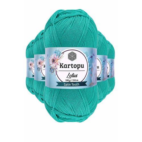 5 Adet Lotus Bikini Büstiyer Bluz Örgü İpi  K440 Yeşil