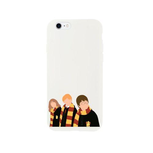 iPhone SE Harry Ron Hermione Tasarımlı Beyaz Telefon Kılıfı