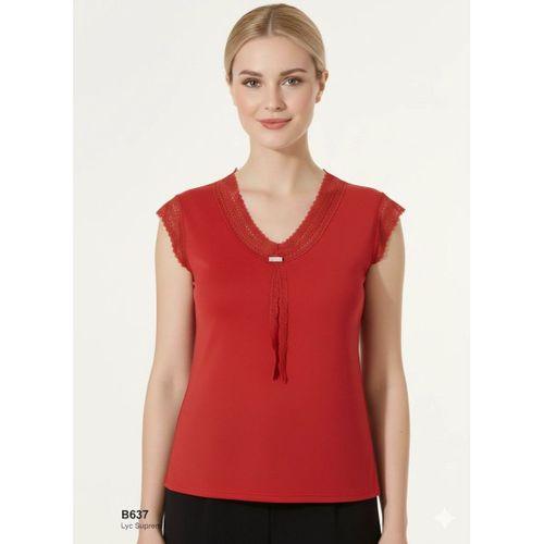 Şahinler Dantelli Taşlı Yarım Kol Atlet B637