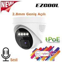 EZCOOL EZ-1045IPS 5MP 2.8MM HIBRIT POE SESLİ IP DOME KAMERA