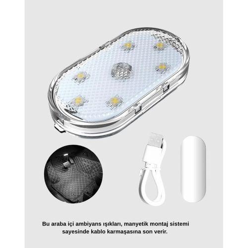 Kablosuz Manyetik Araba İçi Led Ambiyans Aydınlatma – Pratik Montajlı