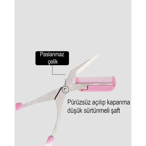 Profesyonel Taraklı Kaş Makası – Evde Ve Salon Kullanımına Uygun