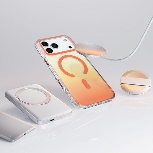 Apple iPhone 17 Pro Max Kılıf M-safe Şarj Özellikli Transparan Renk Geçişli Zore Toros Kapak