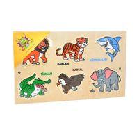 Çocuk 111 Woodoy Yapboz Vahşi Hayvanlar