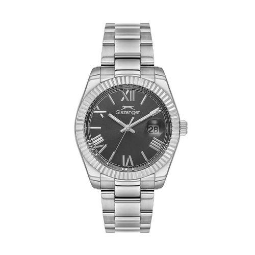 Slazenger SL.09.2508.1.05 Quartz Çelik Gri Siyah Kadran 43 mm Erkek Kol Saati