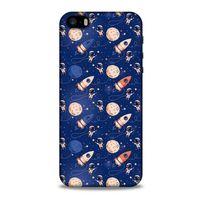 Apple iPhone SE Uyumlu Kılıf Mavi Delisi (30) Silicone Case Galaksi