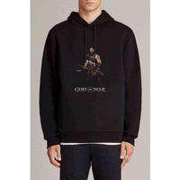 God Of War Screen Baskılı Siyah Erkek Kapşonlu Sweatshirt
