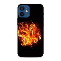 Lopard Apple iPhone 12 Mini Uyumlu Kılıf FireX (22) Tam Koruma Kılıfı Ateş Buket
