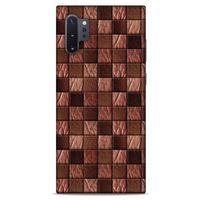 Samsung Galaxy Note 10 Plus Kılıf Patchwork (4) Koruma Kılıfı Açık Kahverengi