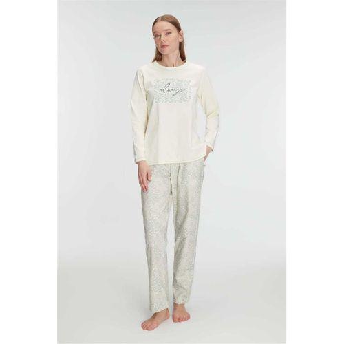 Kadın Pamuklu Uzun Kol Pijama Takımı