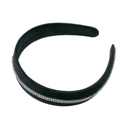 Kadın Saç Tacı 2 Adet Taşlı Ve Tokalı Model Siyah