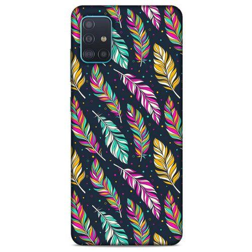 Samsung Galaxy A51 Kılıf Desenli Özel Seri Tüyler (47) Crystal Flex Kılıf