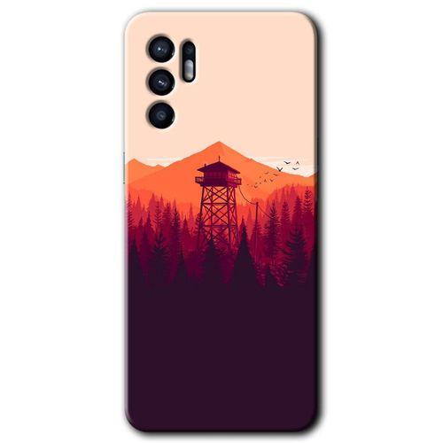 Potkal Hediye Fabrikası Oppo Reno 6 Kılıf HD Desen Baskılı Arka Kapak - Gözlem Kulesi