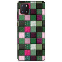 Samsung Galaxy Note 10 Lite Kılıf Patchwork (34) Slim Armor Kılıf Yeşil Fuşya