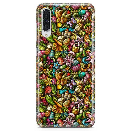 Samsung Galaxy A70s Kılıf Happy Doodle Arka Kapak Koruma Desenli Full Koruyucu