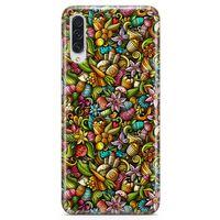 Samsung Galaxy A70s Kılıf Happy Doodle Arka Kapak Koruma Desenli Full Koruyucu