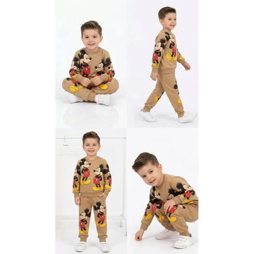2-5 Yaş Fare Baskılı Penye Çocuk Takımı