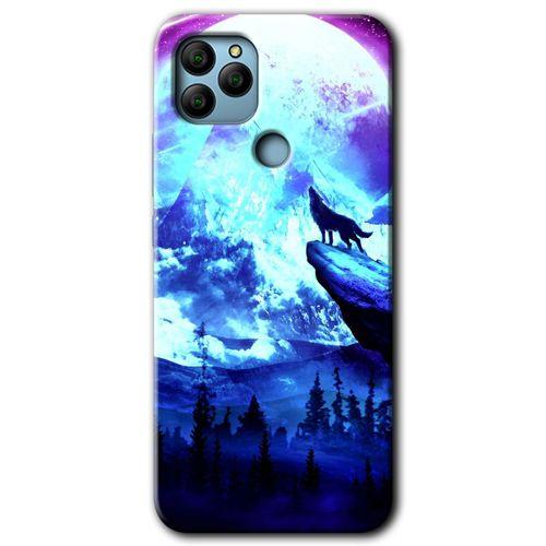 Potkal Hediye Fabrikası General Mobile GM 22 HD Baskılı Kılıf + 9D Tam Ekran Koruyucu - Mega Kurt