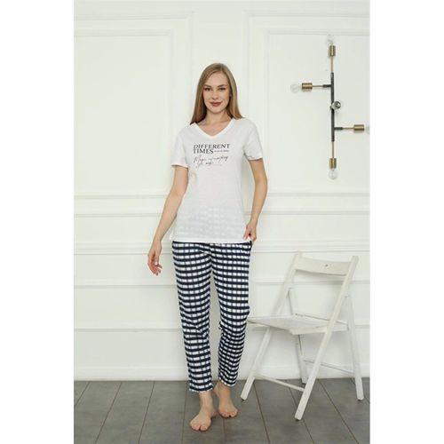 Kadın Penye Pijama Takım Beyaz