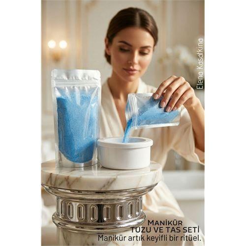 Profesyonel Manikür Seti: Ergonomik Manikür Tası ve Zenginleştirilmiş Granül Bakım Tuzu 719685