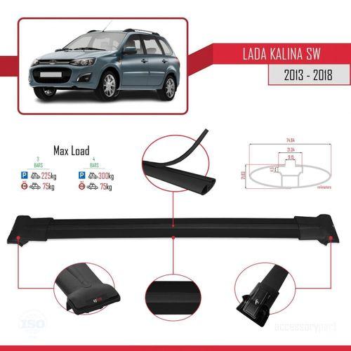 Lada Kalina SW 2013-2018 Arası ile Uyumlu FLY Model Ara Atkı Tavan Barı SİYAH 3 ADET BAR