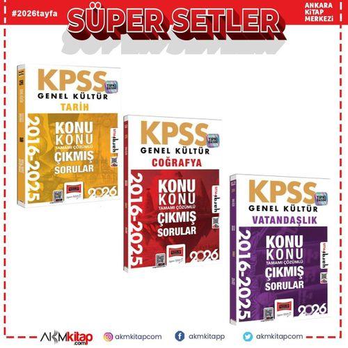 Yargı Yayınları 2026 KPSS Genel Kültür Tarih Coğrafya ve Vatandaşlık Konularına Göre Çıkmış Sorular Seti 3 Kitap