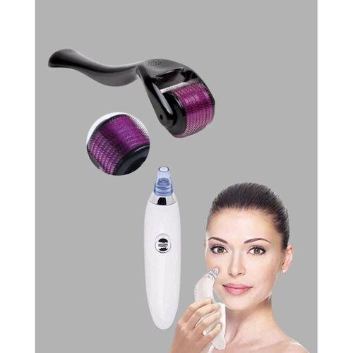 Dermaroller Ve Vakumlu Siyah Nokta Temizleme Cihazı 2’li Cilt Bakım Seti