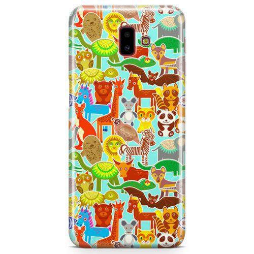Samsung Galaxy J6 Plus Kılıf Şirin Hayvanlar Arka Kapak Koruma Desenli Full Koruyucu