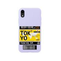 iPhone Xr Tokyo Bilet Tasarımlı Lila Telefon Kılıfı