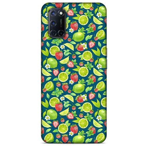 Frutix Çilek Lime  01 Oppo A72 Kılıf Desenli Silikon