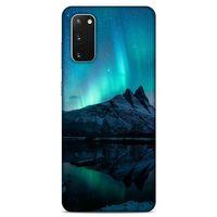 Lopard Samsung Galaxy S20 Uyumlu Kılıf Gece'S (35) Fit Design Kılıf Kuzey Işıkları
