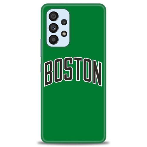 Samsung Galaxy A73 5G Kılıf HD Baskılı Kılıf - Boston Yeşil + Tam Ekran Koruyucu