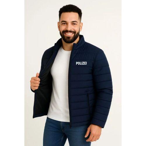 Erkek Mikro Su İtici Kapitone Baskılı Astarlı Fermuarlı Bomber Mont - Lacivert