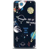 Samsung Galaxy A70 Kılıf HD Baskılı Kılıf - Space Fun + Tam Ekran Koruyucu