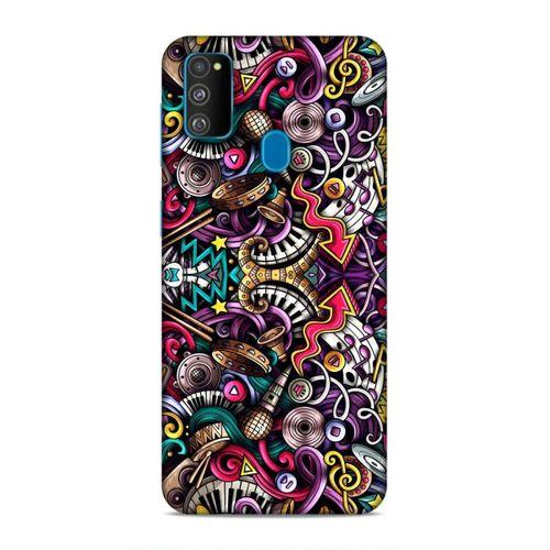 Samsung Galaxy M30s Kılıf Youtuber Doodle Arka Kapak Silikon Koruma Full Koruyucu