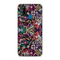 Samsung Galaxy M30s Kılıf Youtuber Doodle Arka Kapak Silikon Koruma Full Koruyucu