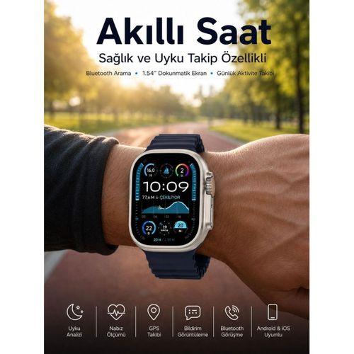 Akıllı Saat Bluetooth Bağlantılı Nfc Ve Gps Uyumlu Nabız Ölçer Sesli Görüşme Yeni Nesil